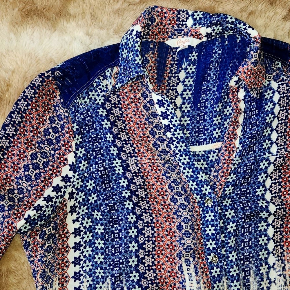 Candies Multi Color Button Down